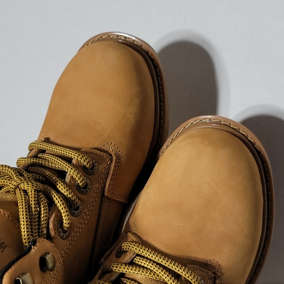 Wolverine Womens 5.5W Mustard Waterproof Work Boots Leather Composite Toe Shoes - Picture 8 of 16